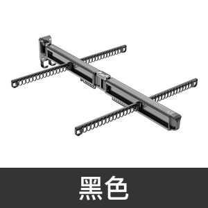 HKStorage Aluminum Alloy Wall-Mounted Folding Clothes Hanger Balcony Drying Rack Indoor Telescopic Clothing Rail Clothesline Pole