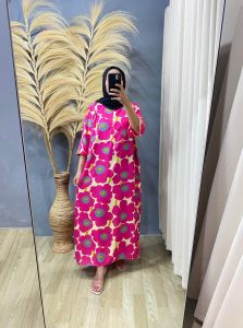 Daster Gamis Lebaran Terbaru Lengan 3per4 Jumbo Kekinian