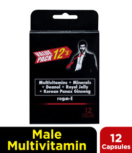 ROGIN E Multivitamins+Minerals+Deanol+Royal Jelly+Korean Panax Ginseng 12 Softgel Capsules