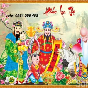Tranh gạch 3d phúc lộc thọ - GCV64