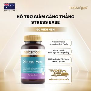 Viên Uống Giảm Căng Thẳng Herbs Of Gold Stress Ease - Hỗ Trợ Thư Giãn Giảm Stress - Hộp 60 Viên