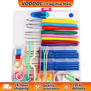 【Fast delivery】 Durable 16-Size Crochet Hook Set with Soft Handles for Easy Crochet and Knitting Work