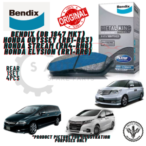 HONDA ODYSSEY (RB1-RB3) / HONDA STREAM (RN4-RN6) / HONDA ELYSION (RR1-RR6) REAR BENDIX METAL KING TITANIUM BRAKE PAD