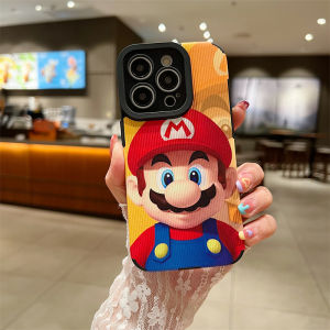 เคสโทรศัพท์ลายการ์ตูนมาริโอ้สำหรับ iPhone 15/14/13/12/11 Pro Max 12 13 Mini 6 6S 7 8 Plus X XR XS Max เคสด้านหลังแฟชั่นที่สร้างสรรค์นิ่มกันกระแทกฝาครอบโทรศัพท์พร้อมฝาครอบป้องกันกล้องเลนส์คลุมทั้งหมด