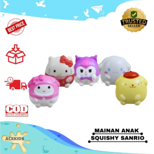 Mainan Anak Squishy Sanrio Boneka Lucu Pencet Edukasi