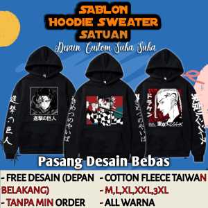 Jaket Hoodie Custom Sablon Nama & Logo
