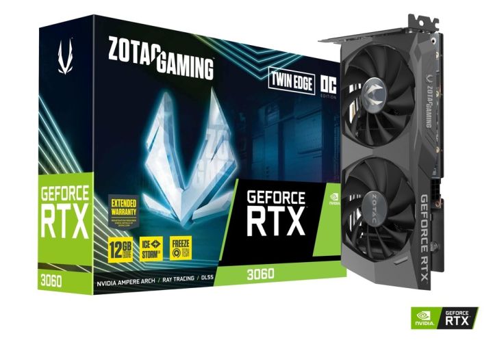 Zotac Gaming GeForce® RTX 3060 Twin Edge OC - 12GB GDDR6, 192 bit, 3xDP ...