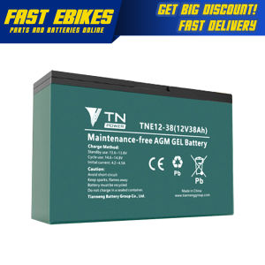 1pc 12v 38ah Ebike Battery Tianneng Brand AGM GEL Battery Deep Cycle Solar Maintenance Free