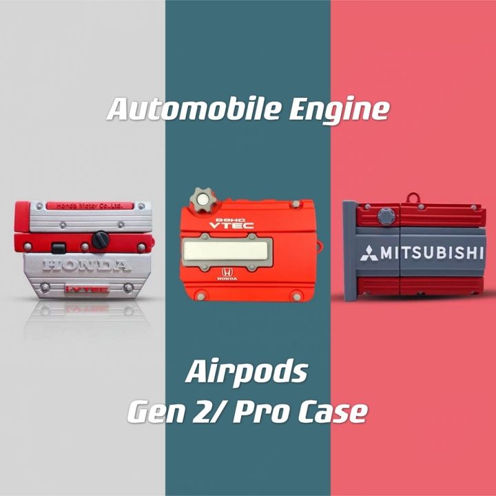 Automobile Engine Airpods Case Funny Silicone Portable Gen