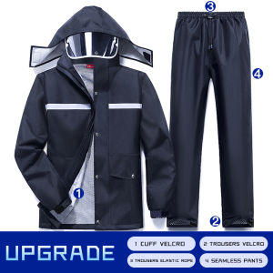 [Kendo] DT045 Upgraded Raincoat Set Motorcycle Bike Bicycle Outdoor Waterproof Rainsuit  Jacket+Pant