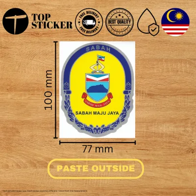State Logo Sticker Lambang Negeri Malaysia Untuk Motor dan kereta guna free shipping fast shipping guaranteed quality