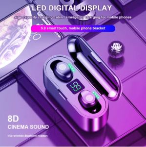 [Local Seller] F9 TWS Wireless Bluetooth 5.0 8D HIFI Earbuds Earpods Waterproof Fingerprint Touch Stereo Charging Box