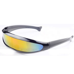 Janememory Futuristic X.M.E.N Personality Mirrored Lens Visor Sunglasses Laser Eyeglasses Narrow Cyclops Glasses UV400