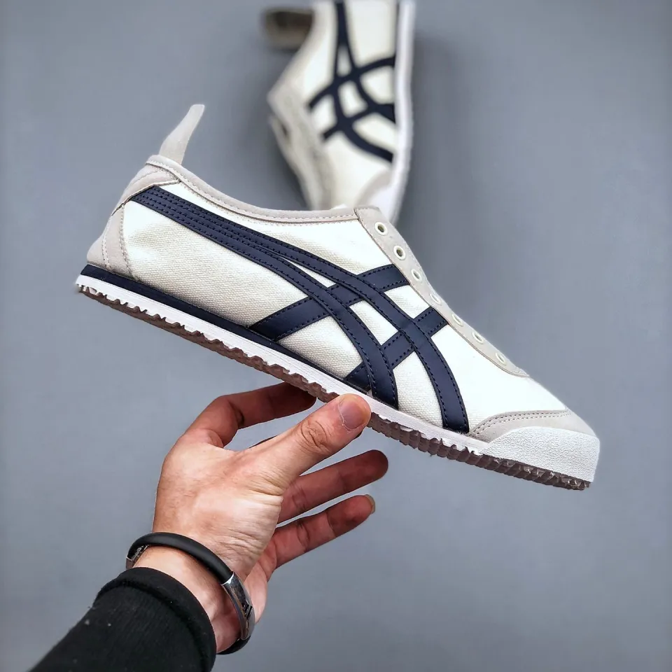 Onitsuka Tiger MEXICO 66 Beige Navy Blue Retro Casual SPorts