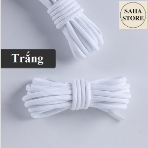 Dây giày tròn to 5mm nhiều màu đủ size SAHA941 dài 100cm 120cm 140cm 160cm thể thao sneaker nam nữ trơn shoelaces đen be trắng
