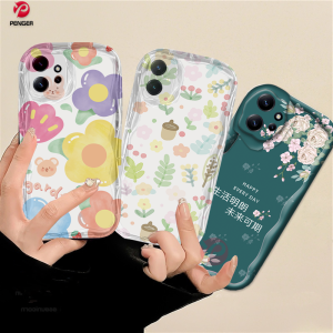 (Lokal Ready) PENGER Casing hp Xiaomi Poco X5 5G Poco C40 Poco M3 Pro Poco X3 NFC M3 X3 GT M5S Casing Ponsel TPU Tepi Bergelombang Lembut 3D Bahagia Setiap Hari Taman Bunga Case