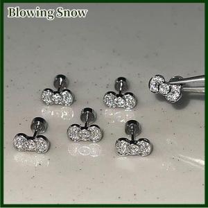 Blowing Tinh Tế Dễ Thương Sáng Bóng Kim Cương Bow Vít Bông Tai Cho Phụ Nữ Cô Gái Bạc Màu Sắc Ngọt Ngào Nhỏ Stud Bông Tai Bên Đồ Trang Sức Phụ Kiện