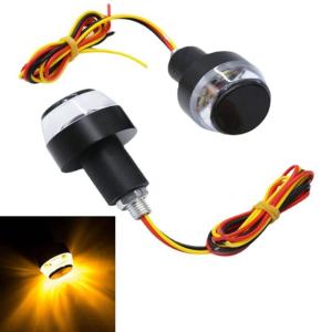 Handlebar Indicator Light Bike Turn Signal Light Grip Bar Plug Strobes Side Marker End Handle Bar Grip Plug Lamp