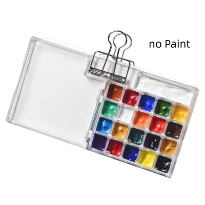 XIANGHAN 10/21 Grid Watercolor Paint Palette Foldable Mini Paint Pigment Box DIY Portable Travel Painting Tray Student