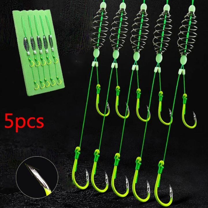 Chasers Outdoor Store】 5 Pcs/Set Double Hook Fishing Line