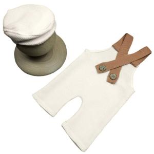 0-1M Newborn Photography Clothes Baby Girl Boy Duckbill Hat with Strap Pants Newborn Photography Props Studio Accessory