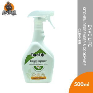 EnvoLife Kitchen Degreaser & Cookware Cleaner 500ml Suitable To Use On Hood & Hob Ovens Fryers Utensils Non-Stick Cookware & Sinks