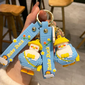 Móc khóa vịt hình khối lego Dake Duck hoạt hình siêu cute dễ thương móc khóa đeo túi balo