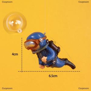 [COD] Cozyroom อุปกรณ์ตกแต่งตู้ปลานักดำน้ำขนาดเล็กสีเขียวเรืองแสงน่ารัก