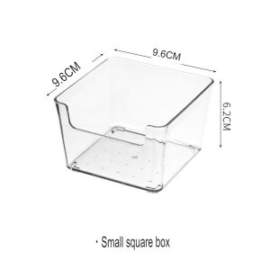 Acrylic Storage Holder Clear Containers for Fridge Kitchen Living Shelf Food Storage Stationery