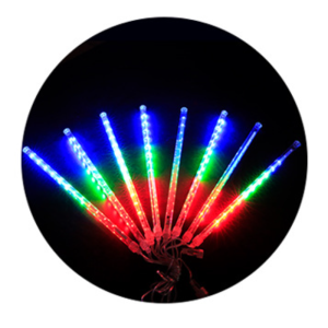 Solar Meteor Shower Rain light Outdoor Lighting 30CM/50CM upgraded 8 tubes Waterproof Decoration Falling fairy Lights with UK plug with remote control(Solar String Light)