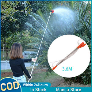 3.6m Retractable Manual Pressure Sprayer Pesticide Spray Rod Extension Sprayer Spray Rod With Transparent Plastic Hose For Garden Pesticide Spraying Car Washing And Watering
