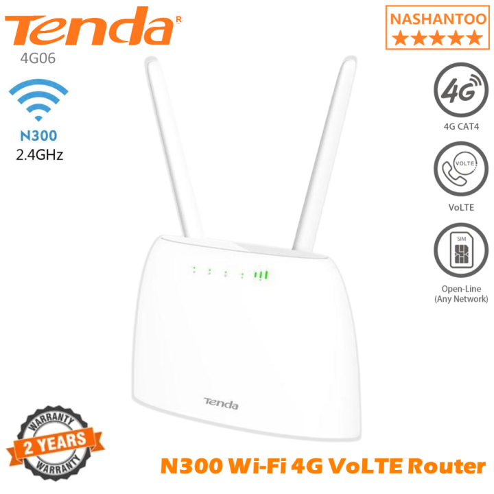 Tenda 4G06 300 Mbps 4G LTE Router Volte Cat 4 Mobile Wi-Fi Router 4G ...