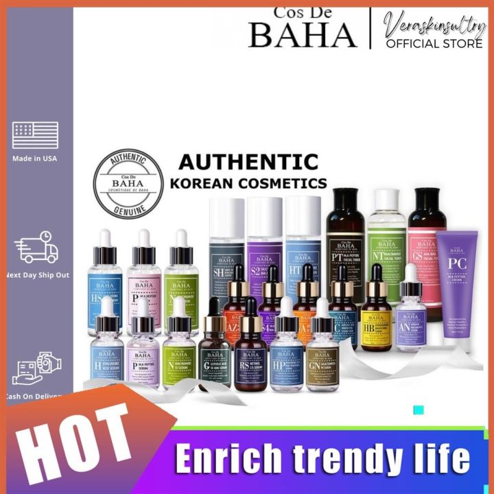 Cos De BAHA -Facial Serum Toner Cream Moisturizer Niacinamide Peptide ...