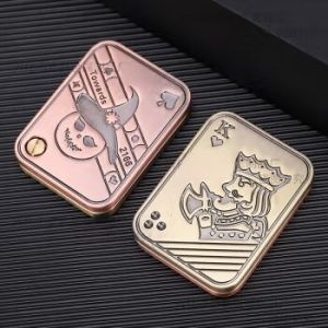 EDC Metal Fidget Toy Cards Flip Spinner Antistress Tool ADHD Sensory Toy Pocket-Sized for Office Study Stress Relief Gift for Kids & Adults