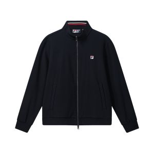 FILA CORE Men Knit Long‑sleeve Jacket Trendy Knit Casual Sports Simple Stylish F11M648508F