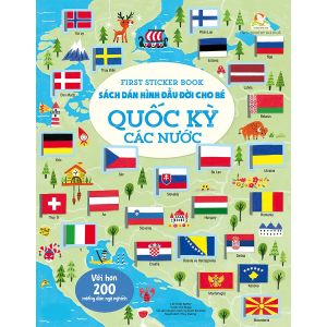 First sticker book - Sách dán hình đầu đời cho bé - Quốc Kỳ Các Nước