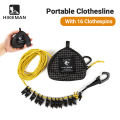 MAP BROTHER Portable Clothesline Travel Washing Line Adjustable Camping Retractable Clothesline. 