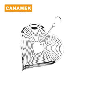 【CANAMEK】 Reflective Wind Spinners 3D Stainless Steel Bird Deterrents for Garden Outdoor Repellent Sculpture Hanging Decoration