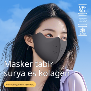 Pelindung Wajah Anti-Sinar UV UPF50+ Masker Bernapas Pelindung Wajah Wanita Pelindung Wajah Anti-Uv Masker Seamless dari Kain Ice Silk