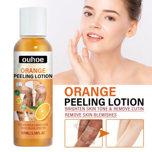 Ouhoe Orange Peeling Lotion Bleaching Dark Skin Spot Treatment Instant Exfoliation Dead Skin Removal Peeling Whitening And Smoothing Body Skin Care 100ml
