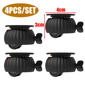 4PCS Self Adhesive 360° Swivel Furniture Caster Double Bearing Universal Wheel Wheel with Brake Household Base Roller