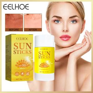 Eelhoe Sun Sticks Whitening Sunscreen Waterproof Lightweight Spf50+ Pa++ High Sunfast Moisturizing Soothing Sunscreen Skin Protective Cream New Sun Cream Bleaching Facial Moisturizer Anti Aging Oil Contro