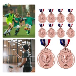 10Pcs Gold/Silver/Bronze Medal Award Medals with Neck Ribbon Sports Rewards Competition Prize Medals for Talent Show Party Race [Winnereco Lifestyle]