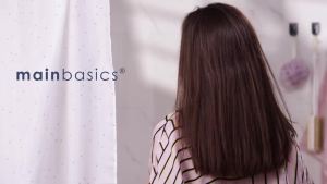 MainBasics Back Scrubber Shower Brush Lavender Long Handle Dual Sided Body Brush Exfoliating Bristles and Soft Bristles Back Scrubbing Deep Cleaning