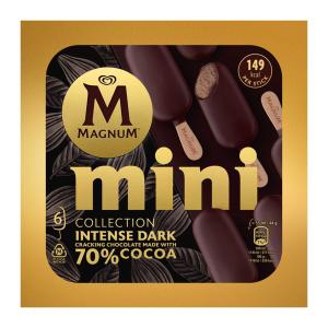 Magnum Mini Intense Dark Multipack Ice Cream 6x55ml - Frozen