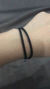 หลังจากคุณรับของเลือก: สร้อยข้อมือหนังกลับ ปรับสายได้ตามขนาดโซ่ จี้กังหัน (ใบพัดหมุนได้)