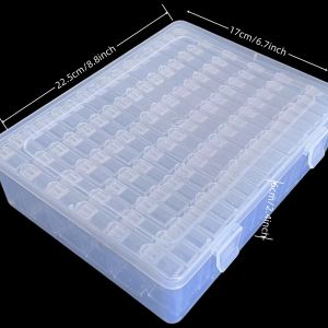 96/120Grid Capacity Bead  Craft Storage  96 Individual Compartments - Heavy-Duty Plastic  Lid  Beadwork Painting Embroider2026