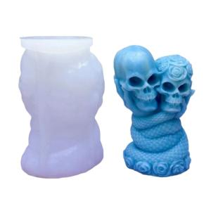 Halloween Theme Silicone Mould Skull Snake Silicone Molds For Epoxy Resin Soap Chocolate Home Decoration