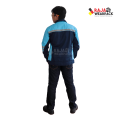 Wearpack Safety Proyek Pria Keren Warna Biru Dongker Biru Muda Semi Jaket Premium Raja Wearpack. 