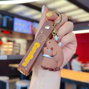 UMI Cartoon Capybara Keychain Pendant Bag Ornaments Car Keychain Toys Student Gift Kanak Hadiah Rantai Kunci卡通水豚卡皮巴拉钥匙扣